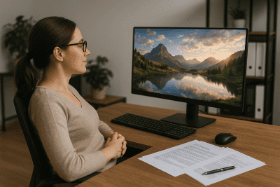 Schöne Landschaften beruhigen