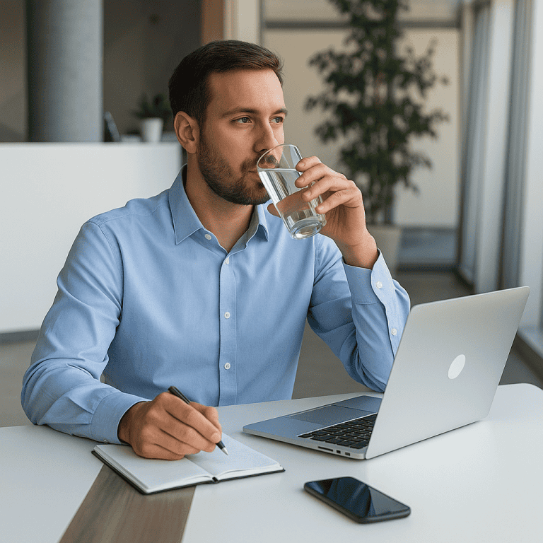 Wasserglas fuers Wohlfuehlambiente chat gpt