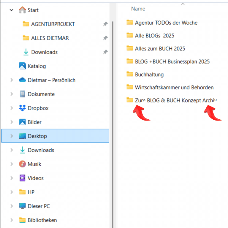 Windows Explorer Grundordnung
