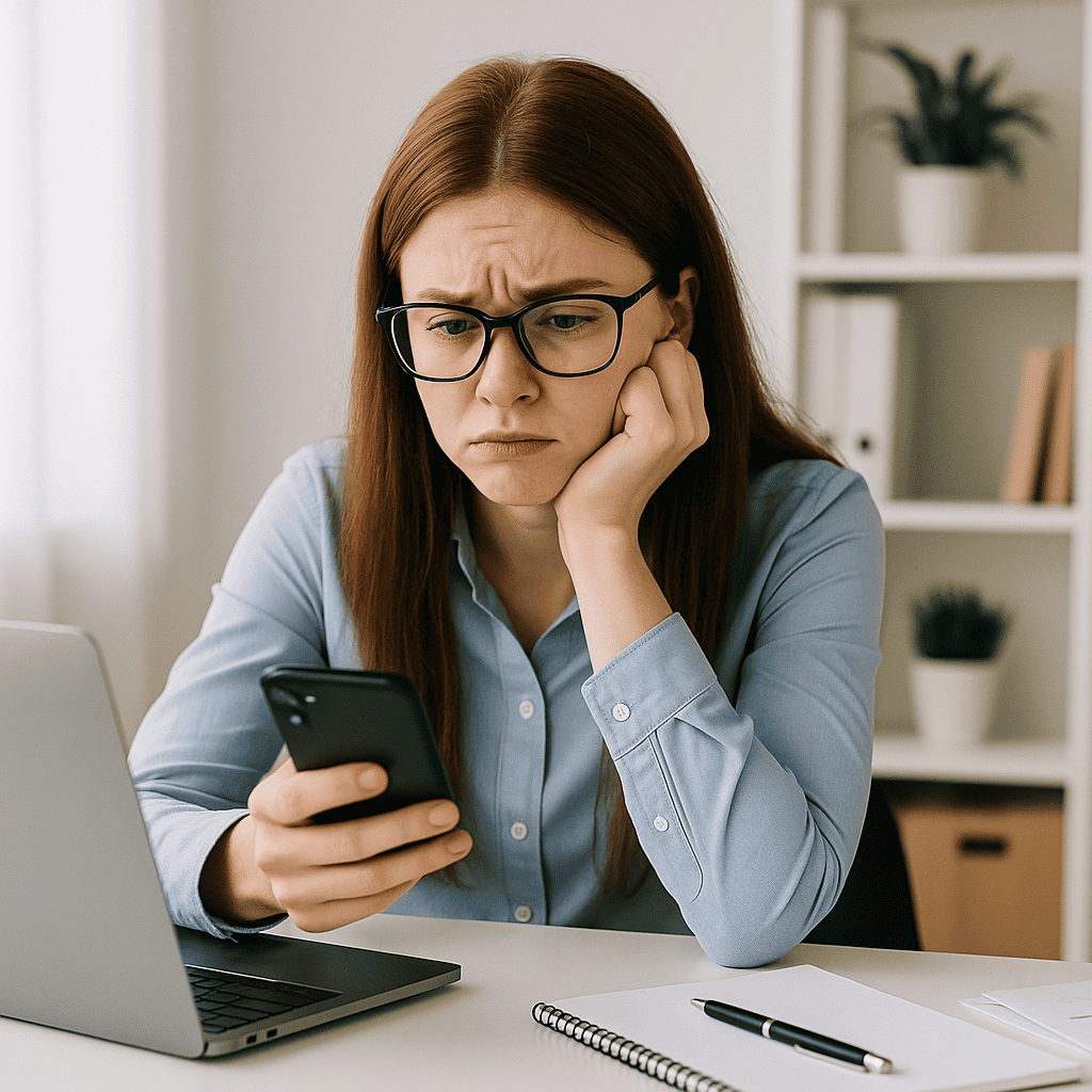 selbst verschuldete Ablenkung am Smartphone