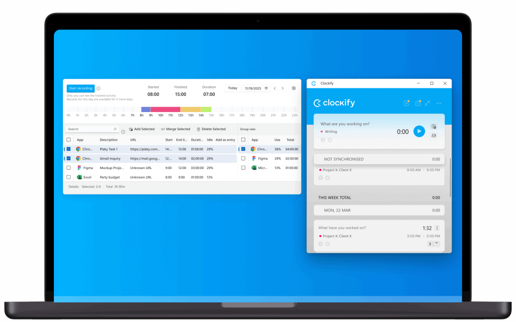 Zeiterfassungstools für Analyse von Aufgaben