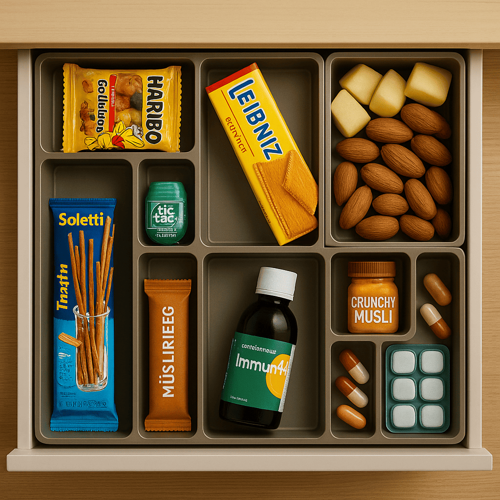 Zum Genussworking gehört zum Beispiel privates Bürozubehör in deiner Genuss-Schublade im Schreibtisch