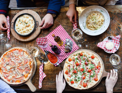 Mittagessen beim Italiener, das riecht nach Urlaub
