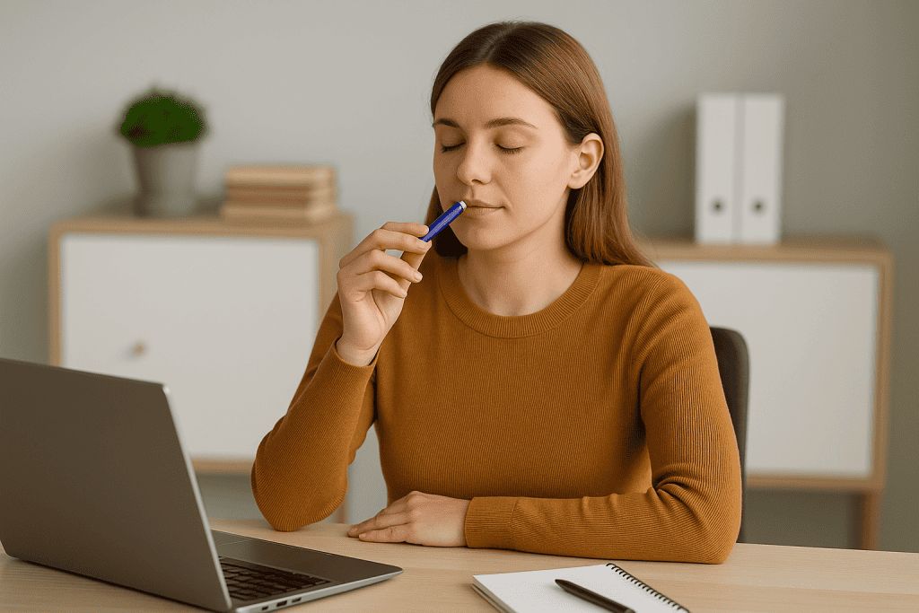 Mikropause, am Duftstift riechen