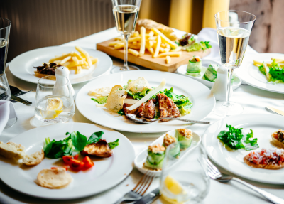 ab und zu mittags "mit dem Auge essen"