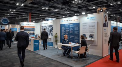 Sitzgelegenheit am Messestand